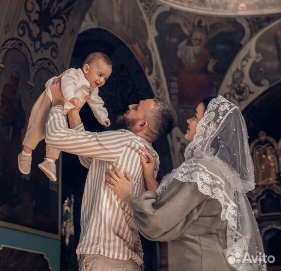 Неспадающий платок на крещение