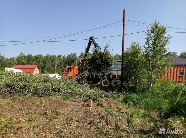 Выравнивание участка, расчистка в Павловске