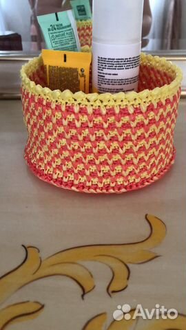 Корзина вязаная