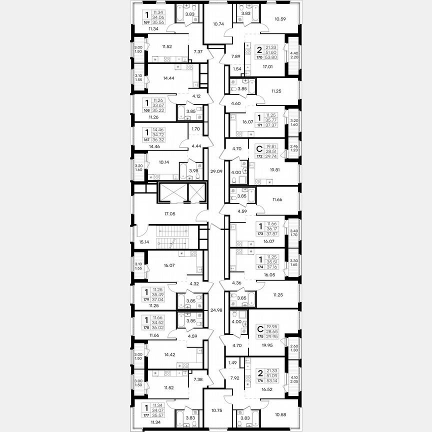 1-к. квартира, 35,6 м², 14/15 эт.