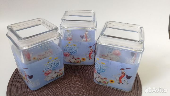 Стеклянная банка для сыпучих продуктов 900 мл