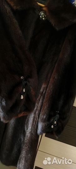 Шуба норковая с капюшоном