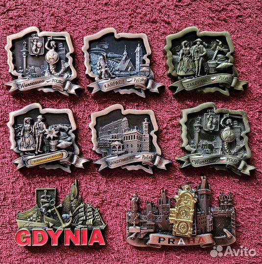 Магниты сувенирные из Польши и Чехии