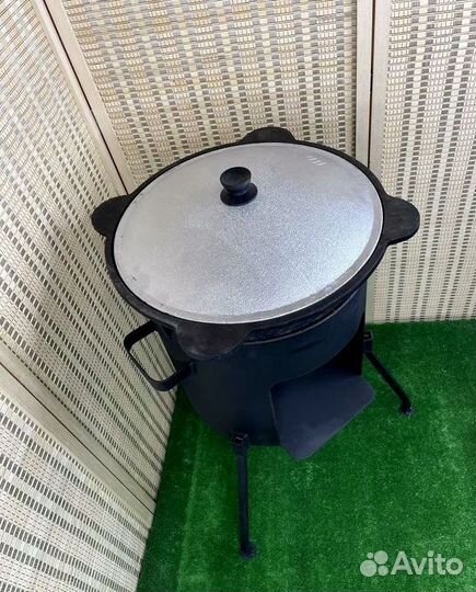 Казан 12 литров с печкой