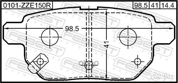 Колодки задние 0101-ZZE150R 0101ZZE150R Febest