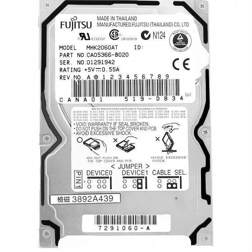 [CA05366-B020] Жесткий Диск Fujitsu 6gb Hdd 2,5" Ca05366-B020