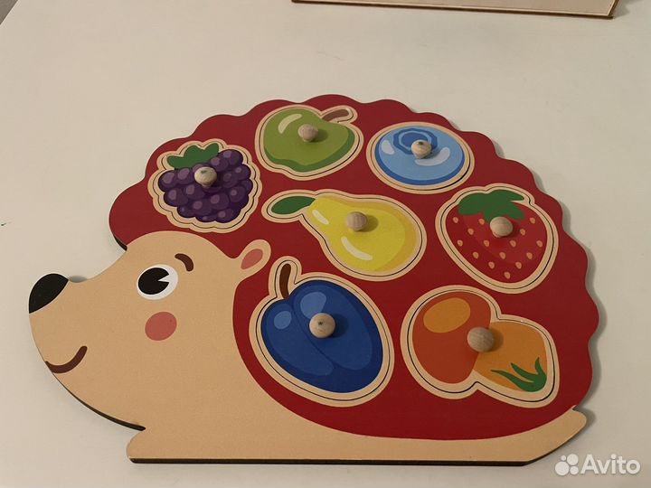 Сортер монтессори Ежик с фруктами