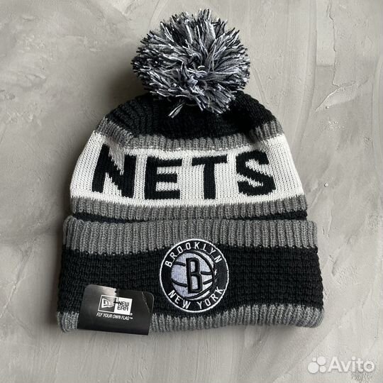 Шапка зимняя Brooklyn Nets NBA