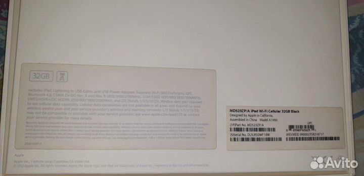 iPad 4 32gb a1460 wi-fi+cell (sim карта)