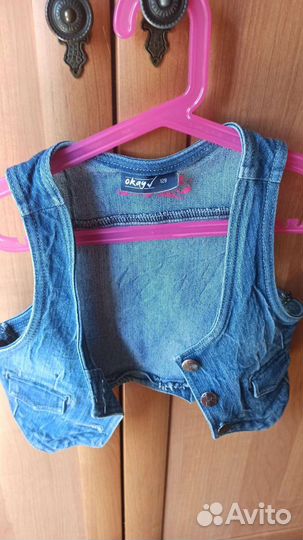 Джинсовые жилетки для девочки