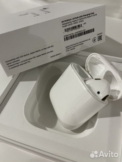 Беспроводные наушники apple airpods 2