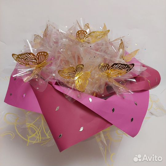 Светящийся букет из бабочек