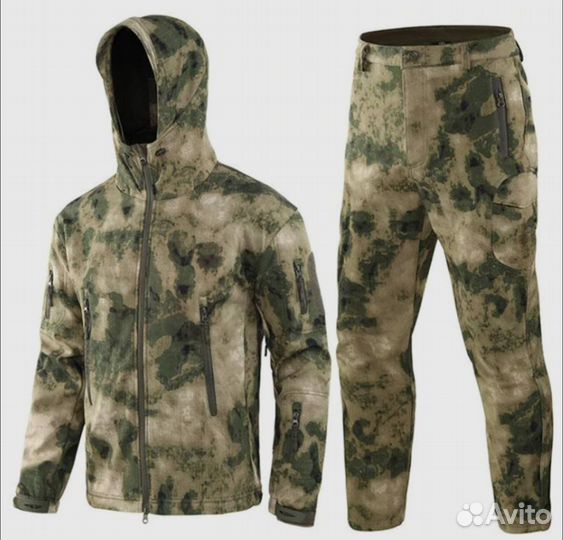 Тактический костюм softshell мох