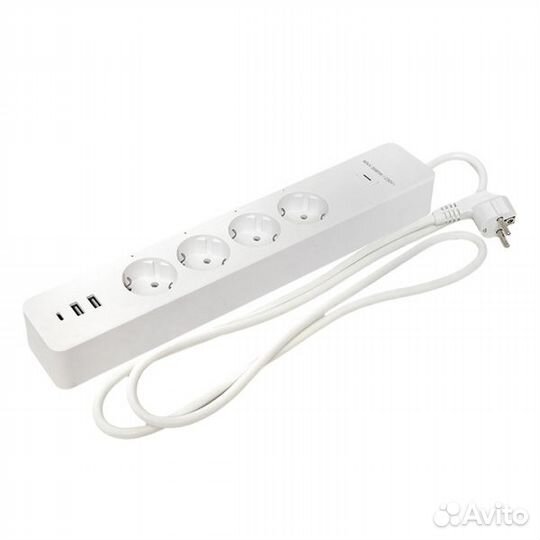 Удлинитель умный 4х1.8м 16А IP20 Connect Wi-Fi 3хU