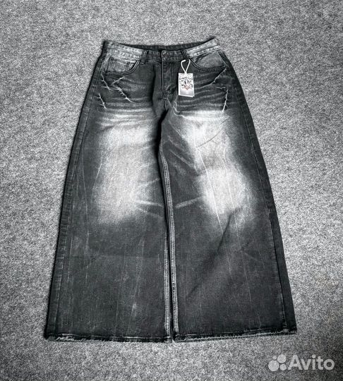 Широкие джинсы No faith studios