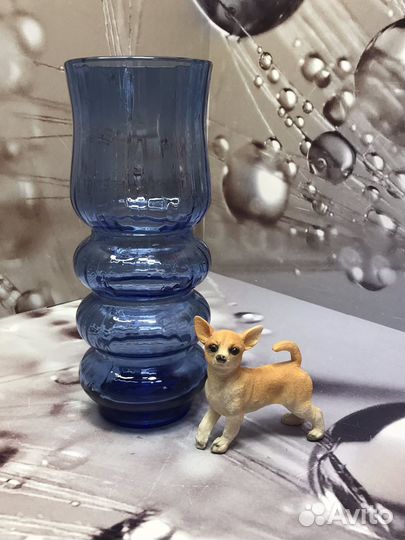 Ваза синее стекло. СССР