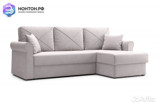 Диван угловой дельфин Лира бежевый