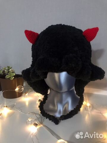 Панама-шапка с рожками дьявола