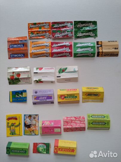 Вкладыши от жвачек 90 х