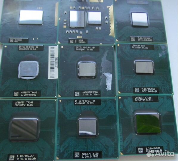 Процессоры для ноутбуков Intel, AMD
