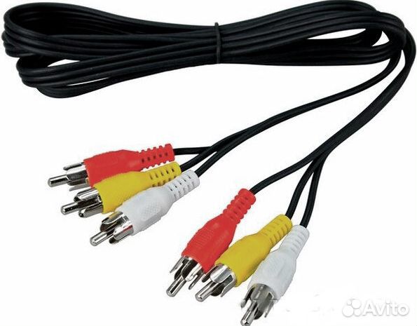 Кабель шнур для видео с 3 RCA (3 тюльпана) - 3 RCA