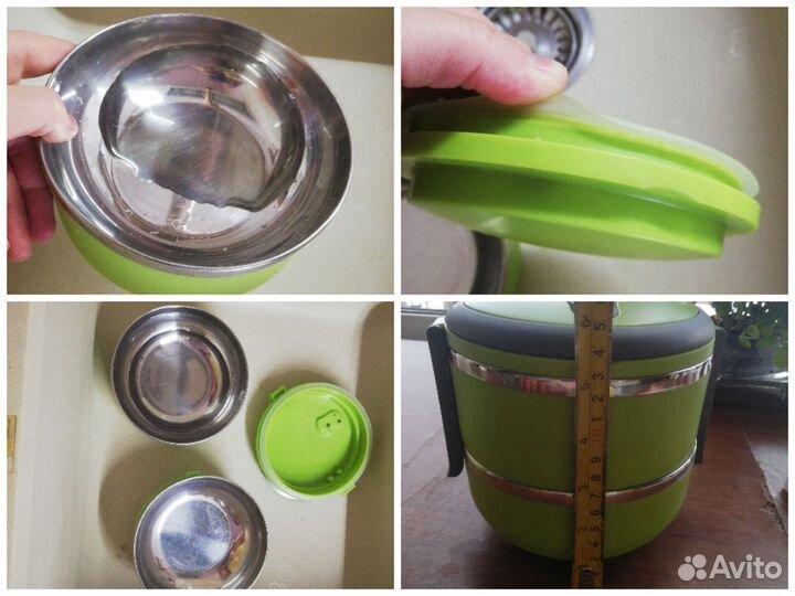 Ланчбокс двойной (термос для еды) новый