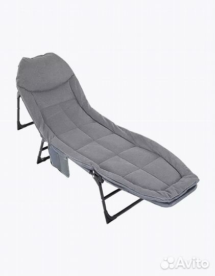 Раскладушка с матрасом туристическая, шезлонг