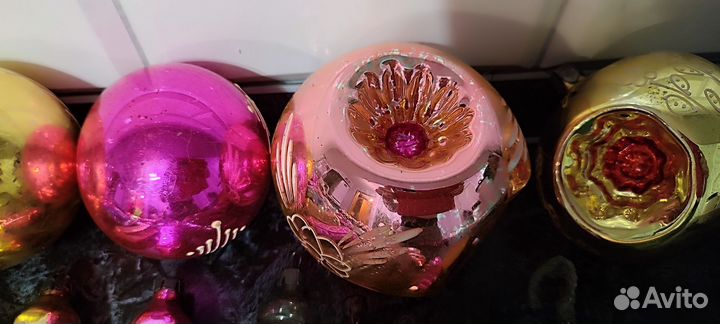 Стеклянные елочные игрушки СССР