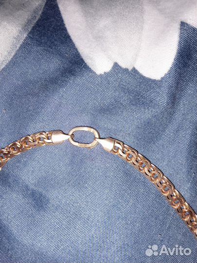 Цепь золотая мужская бисмарк