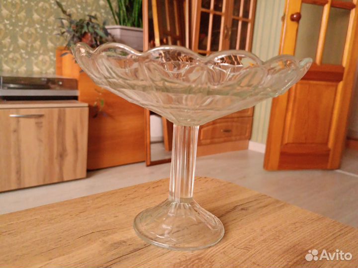 Ваза для фруктов на ножке СССР