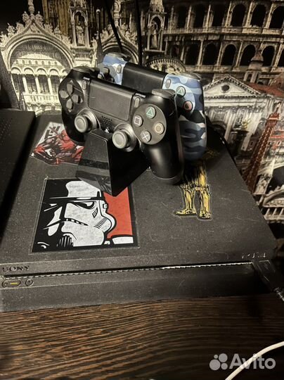 Sony PS4 slim 500gb 2 геймпада