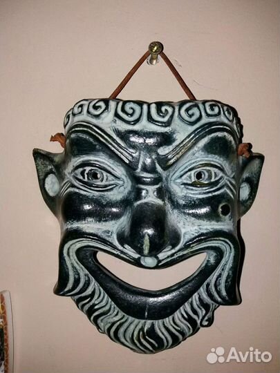 Маска керамическая Сатир, Греция