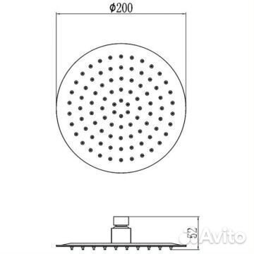 Лейка для верхнего душа нержавейки Fmark FS-000Y08L. сатин сатин