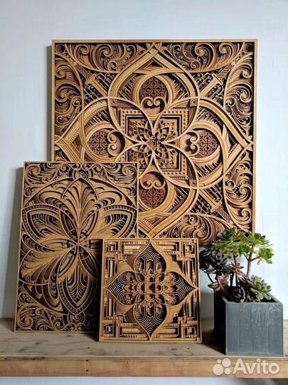 Лазерная резка гравировка фанеры