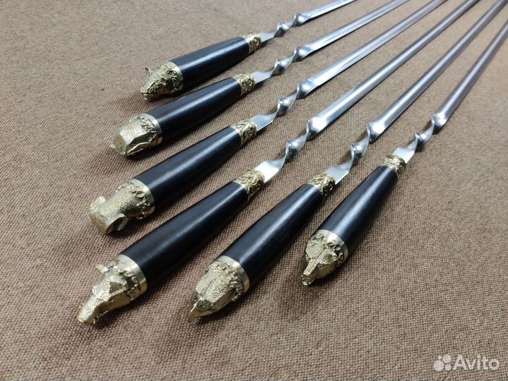 Набор шампуров Звери. Ручка граб