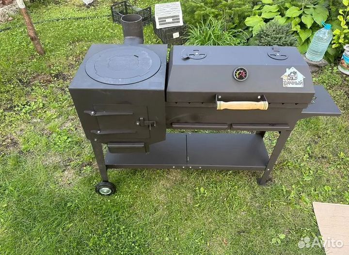 Мангал с печью под казан