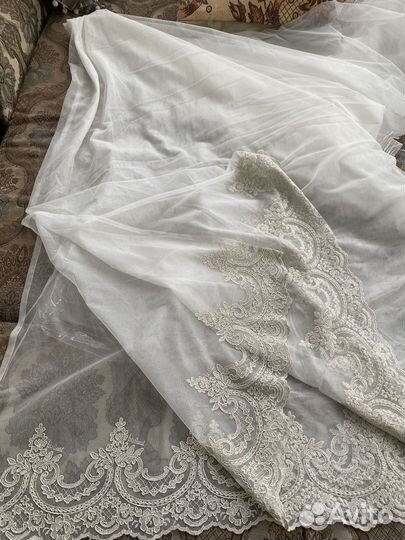 Тюль с вышивкой турция