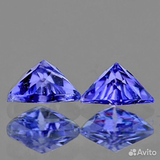 Танзанит натуральный 0,51Ct 1к-кт 4,5х4,5мм VVS Тр