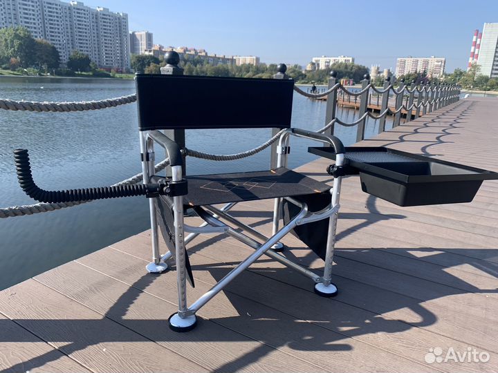 Стул для рыбалки с выдвижными ножками и обвесом