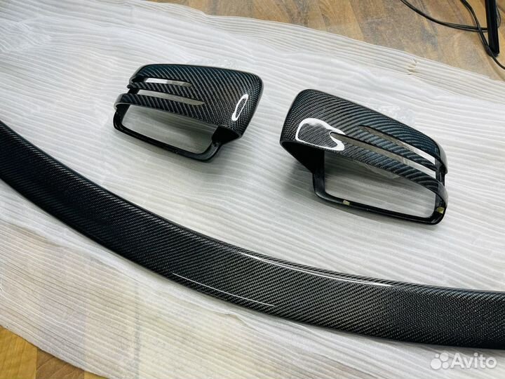 Спойлер зеркала mercedes W204 AMG карбон