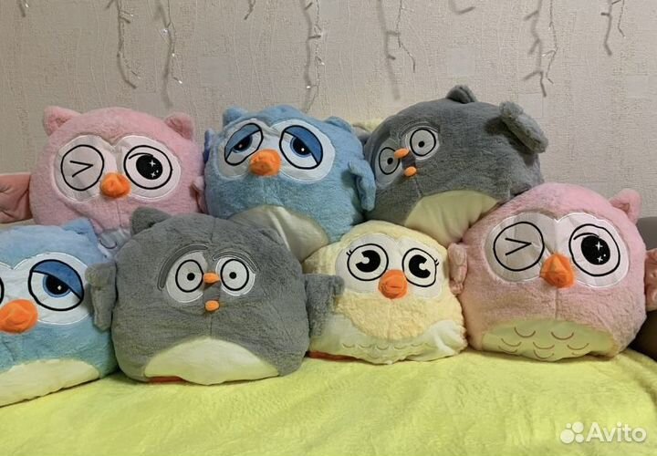 Мягкая игрушка сова с пледом