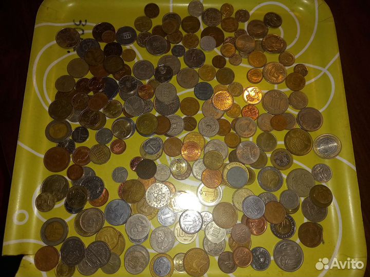 1 кг иностранных монет без повторов