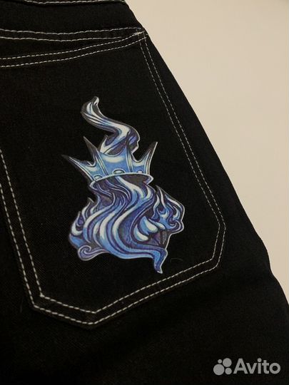 Джинсы Jnco с огнем