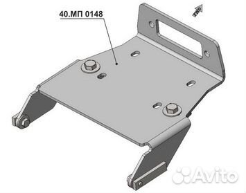 Площадка лебёдки UTV Yamaha Viking 2014-2016