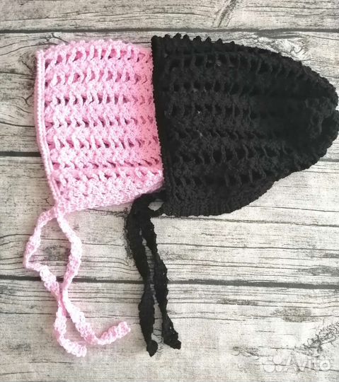 Шапка чепчик вязаная