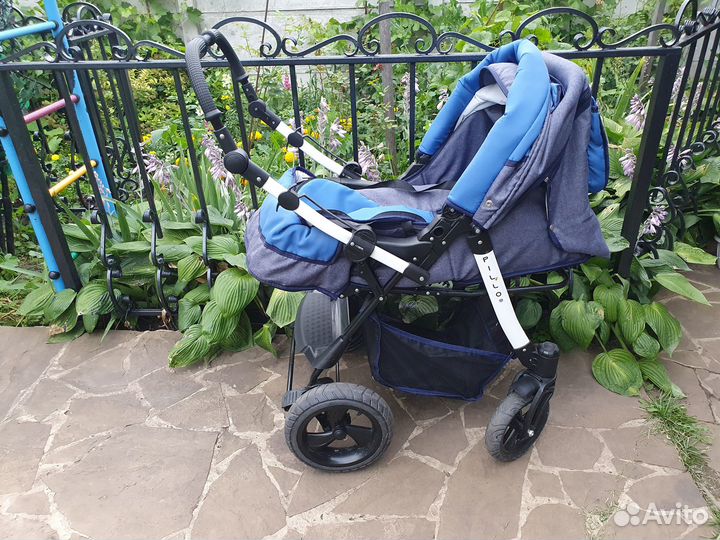 Коляска-трансформер Babyton Pillo OX Denim-Blue