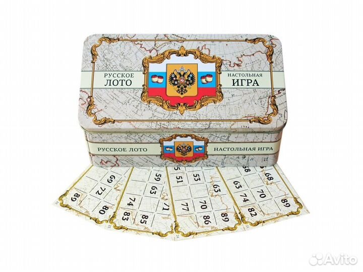 Русское лото в металлической коробке 