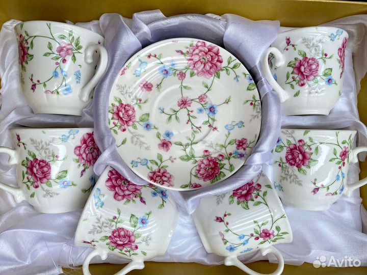 Чашка с блюдцем фарфор