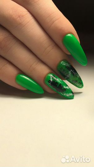 Наращивание ноготков, педикюр, маникюр покрытие ге