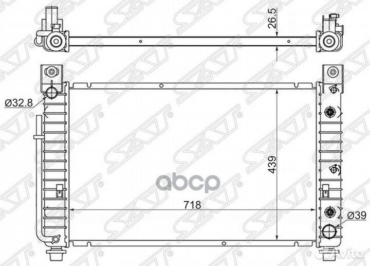 Радиатор chevrolet avalanche/suburban/tahoe/YUK
